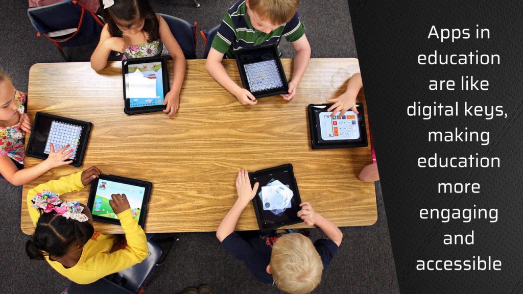 Apps in education are like digital keys,  making education more engaging and accessible