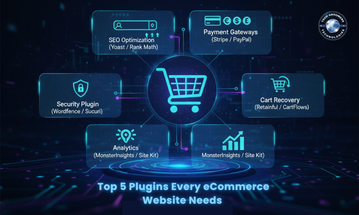 Top 5 Plugins Every eCommerce Website Needs techgroomers