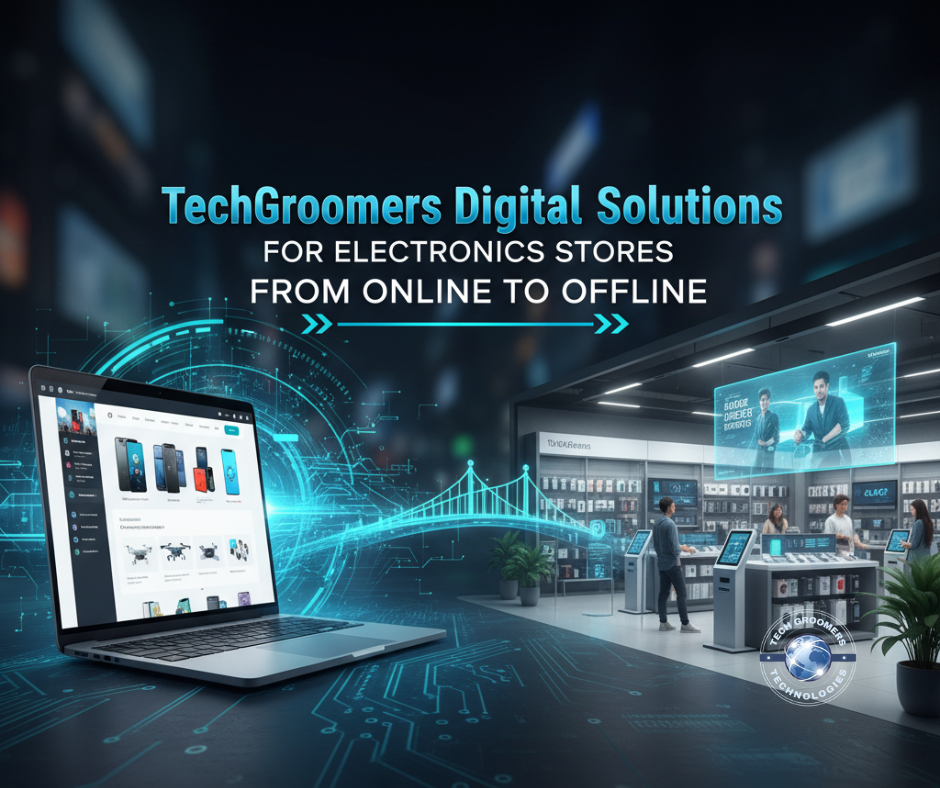 TechGroomers Digital Solutions for Electronics Stores – From Online to Offline