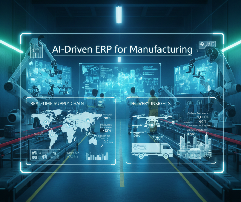 AI-Driven ERP for Manufacturing: Real-Time Supply Chain to Delivery Insights